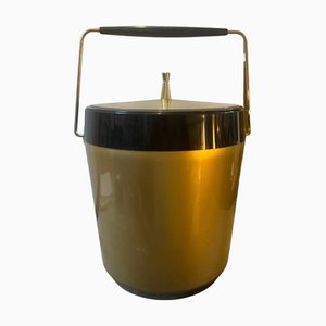 Vintage Mid-Century Modern Eiskübel aus Messing & Harz, 1960er