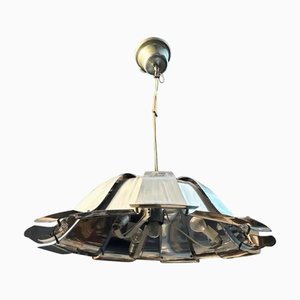Italienische Mid-Century Modern Hängelampe aus Stahl, 1960er