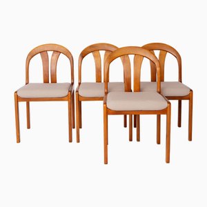 Vintage Esszimmerstühle aus Kirschholz von Lübke, 1970er, 4er Set