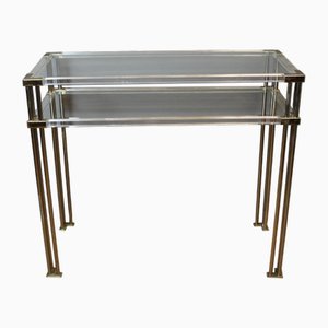 Acrylic Glass and Glass Console, 1970