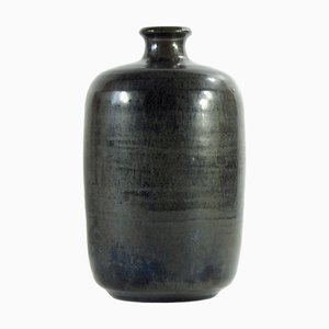 Vase Vintage en Céramique avec Vernis à Goutte, 1970s