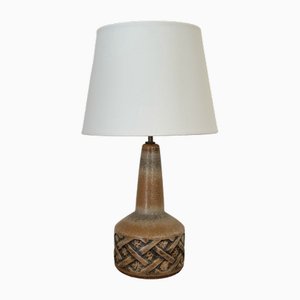 Modern Danish Blue and Brown Ceramic Table Lamp from Søholm, 1960s