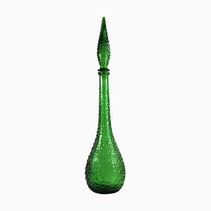 Decanter Empoli in vetro verde, Italia, anni '60