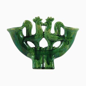 Portacandela vintage in ceramica, anni '60.