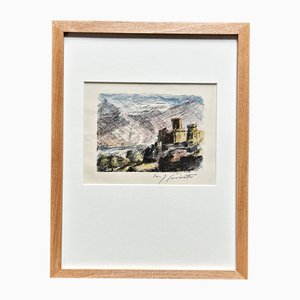 Lovis Corinth, Burg am See, 1923, Farblithographie, handsigniert