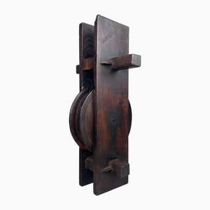 Antike japanische Schlüsselrolle aus Holz, 1900