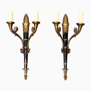 Mid-Century Modern Italian Neoclassical Sconces, 1960s, Set of 2