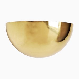 Vintage Brass Half Moon Wall Light, 1970s