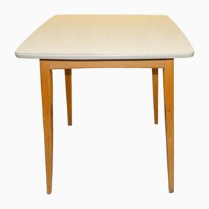 Mesa de cocina vintage pequeña de madera, años 60