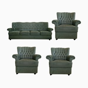 Chesterfield Sofa Set, 1970er, 4er Set