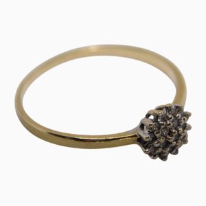 Verlobungsring aus Gold mit Diamanten, 1970er