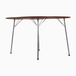 Mesa de comedor modelo 3600 redonda de teca de Arne Jacobsen para Fritz Hansen, años 60