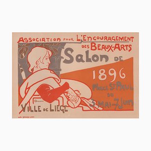 Émile Berchmans, Association pour l'Encouragement des Beaux-Arts from Les Maîtres de L'Affiche, 1898, Original Lithograph