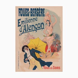 J. Chéret, Folies-Bergère - Emilienne d'Alençon from Les Maîtres de L'Affiche, 1898, Original Lithograph