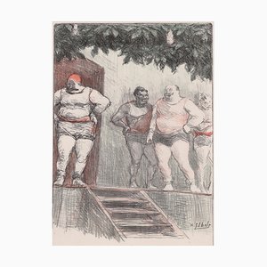 Henri Gabriel Ibels, Wrestlers from Les Maîtres de L'Affiche, 1898, Original Lithograph