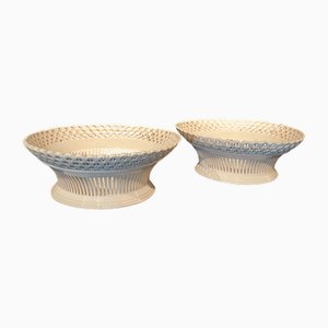 19th Century Italian Pierced Porcelain Compotes from Giustiniani Manufacture, Set of 2