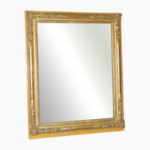 19th Century Restoration Mirror in Gilded Stucco