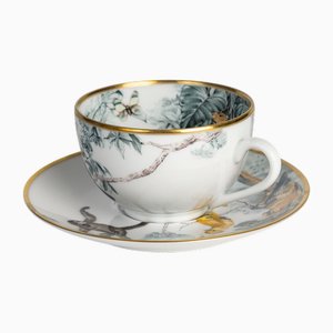 Carnets Déquateur de tazas de té y platillo de Hermès, años 20. Juego de 4