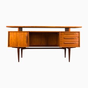 Mid-Century Modern Teak Executive Desk by Heinrich Riestenpatt, 1970s