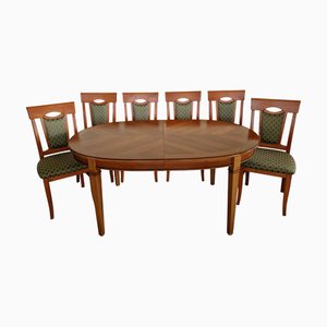 Table de Salle à Manger Extensible avec Chaises, France, 1990s, Set de 9