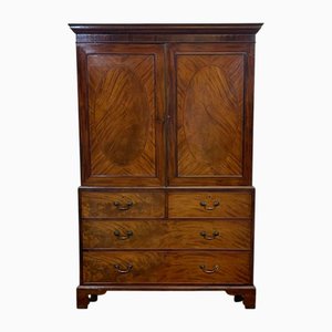 Armoire Presse à Linge en Acajou