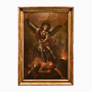 Roman Artist, Saint Michael the Archangel, 1700, Oil on Canvas, Framed