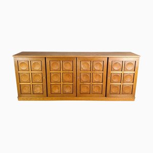 Brutalist Sideboard in Oak by Gerhard Bartels
