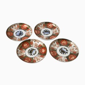 Antique Japanese Imari Porcelain Plates, 1890s, Set of 4