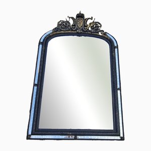 Antiker großer französischer Napoleon III Spiegel mit kleinen quadratischen Spiegeln, 1890er