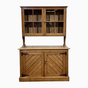 English Cupboard in Fir and Walnut, 1930s