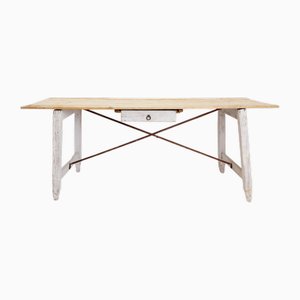 Large Wood Farmhouse Table, 1950s