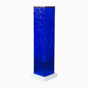 Blue Acrylic Glass Floor Lamp, 1970s