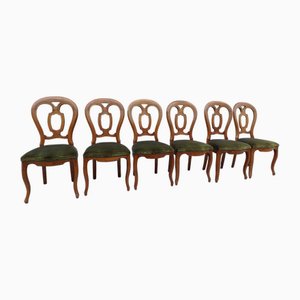 Neo-Rococo Dutch Chairs Walnut, 1980, Set of 6
