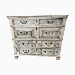 18th Century English Bleached Oak Jacobean Chest of Drawers