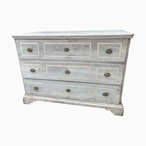 18th Century Italian Bleached Walnut Chest of Drawers with Inlay