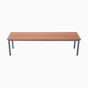 Dänische Vintage Teak Bank mit Stahlgestell von Nipu Super Top, 1960er