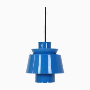 Blaue Tivoli Hängelampe von Jørn Utzonfür Nordisk Solar Compagni, 1950er