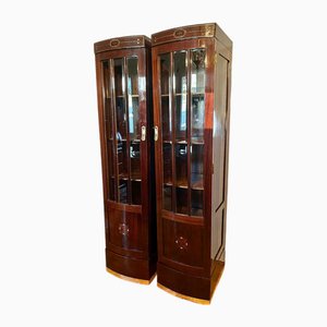 Säulenvitrinen im Jugendstil, 1910, 2er Set