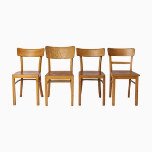 Vintage Frankfurter Dining Chairs in Beech, 1960s, Set of 4
