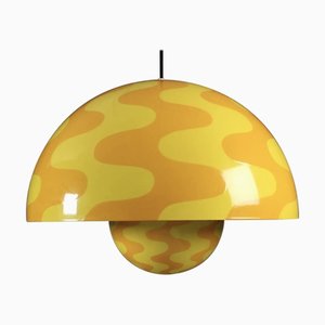 Large Two-Toned Flower Pot Pendant by Verner Panton for Louis Poulsen