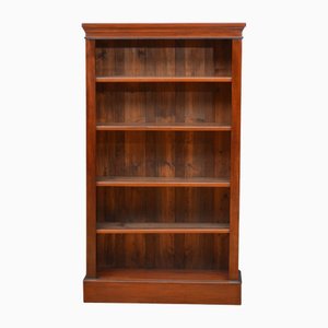 Tall and Slim Victorian Mahogany Open Bookcase, 1880