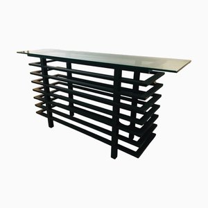 Amalfi Design Console Table with Glass Top