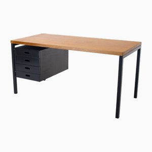 Niederländischer Mid-Century Schreibtisch aus Teak & Stahl, 1960er