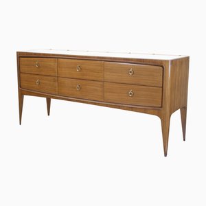Italienische Mid-Century Kommode aus Nussholz, Paola Buffa zugeschrieben, 1950er