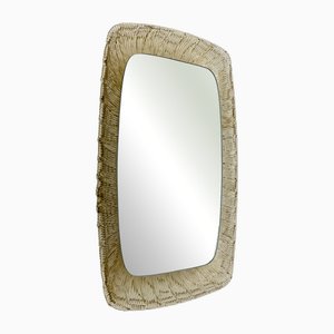 Vintage German Rectangular Wall Mirror with Backlight from Hillebrand, 1970s