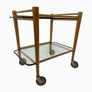 Carrello modello 1127 in legno e vetro di Coja Culemburg, anni '70