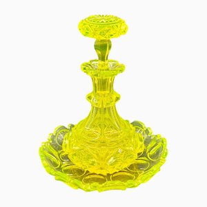 Bicchiere Baccarat in cristallo Ural con piattino, inizio XIX secolo