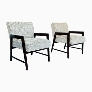 Beech Armchairs, 1950s, Set of 2