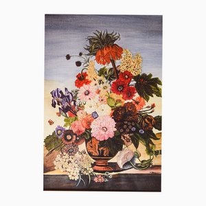 M. Jacquet Lecomte, Blumenbouquet, 1970er, Öl auf Leinwand