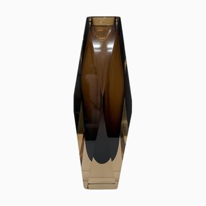 Murano Sommerso Glass Faceted Vase by Flavio Poli, 1970s